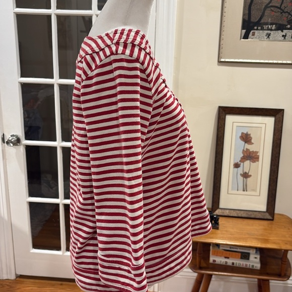 Old Navy Red and White Ruched Blouse - Picture 6 of 8